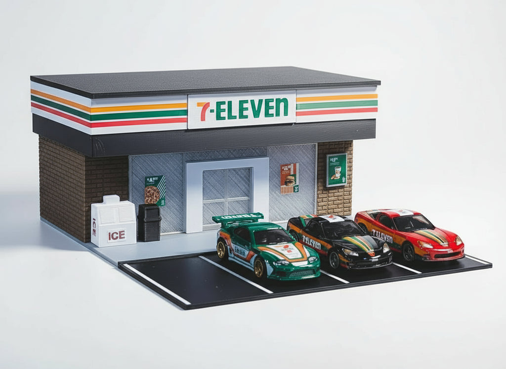 Eleven 11 Cars garage with LED