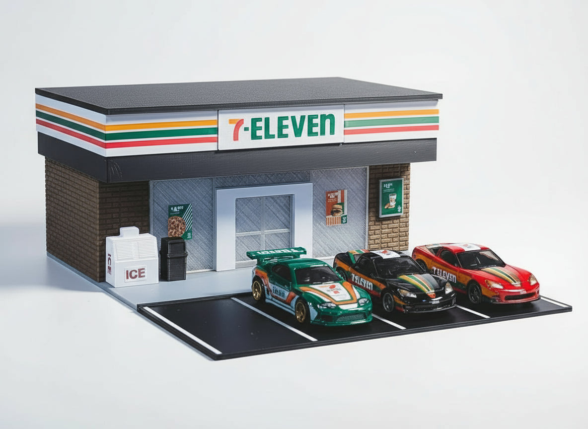 Eleven 11 Cars garage with LED